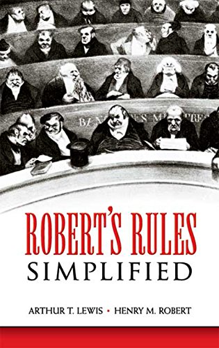 Robert's Rules Simplified (9780486450964) by Lewis, Arthur T.; Robert, Henry M.