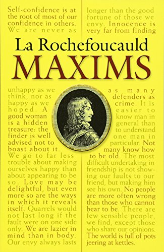 Beispielbild fr La Rochefoucauld Maxims (Dover Books on Literature & Drama) zum Verkauf von BookEnds Bookstore & Curiosities
