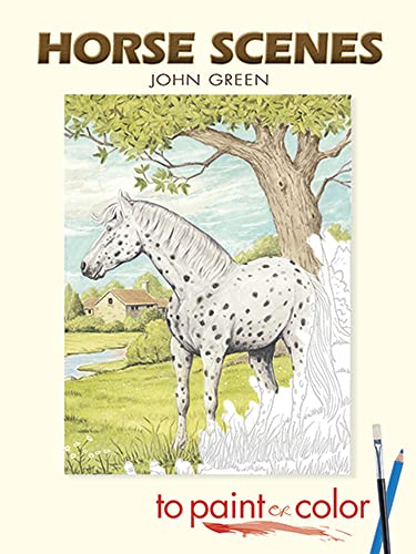 Imagen de archivo de Horse Scenes to Paint or Color (Dover Art Coloring Book) a la venta por WorldofBooks
