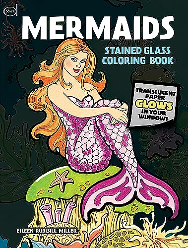 Stock image for Mermaids Stained Glass Coloring Book (Dover Fantasy Coloring Books) for sale by HPB-Movies