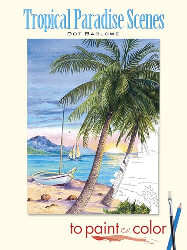 Beispielbild fr Tropical Paradise Scenes to Paint or Color zum Verkauf von Buchpark