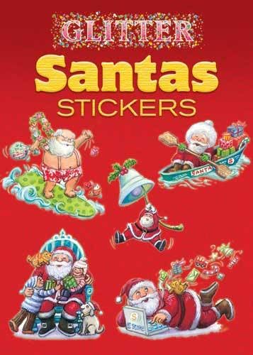Imagen de archivo de Glitter Santas Stickers (Dover Little Activity Books: Christmas) a la venta por GF Books, Inc.