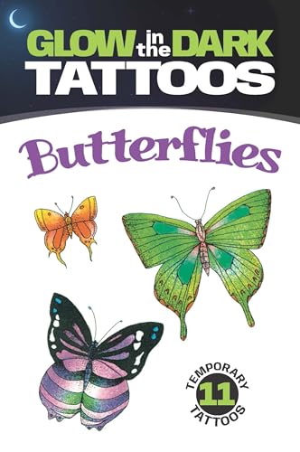 9780486468006: Glow-in-The-Dark Tattoos Butterflies