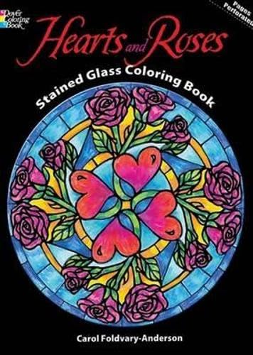 Stock image for Hearts and Roses Stained Glass Coloring Book (Dover Design Stained Glass Coloring Book) for sale by Gulf Coast Books