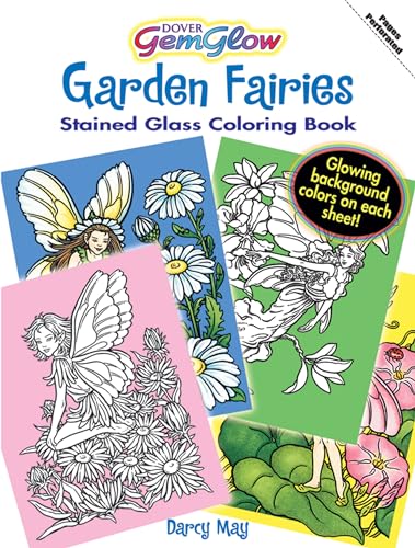 GARDEN FAIRIES GEMGLOW STAINED GLASS COLORING BOOK