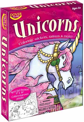 9780486479354: Unicorns Fun Kit: Coloring, Stickers, Tattoos & More