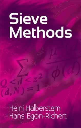 9780486479392: Sieve Methods (Dover Books on MaTHEMA 1.4tics)