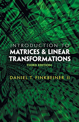 9780486481593: Introduction to Matrices & Linear Transformations (Dover Books on MaTHEMA 1.4tics)
