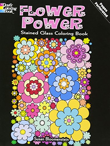 9780486483894: Flower Power Stained Glass Coloring Book (Dover Nature Stained Glass Coloring Book)