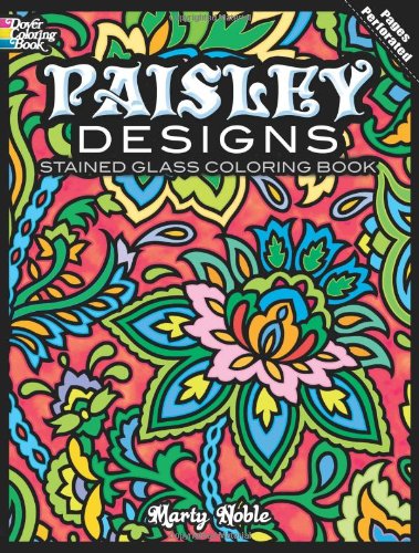 9780486484020: Paisley Designs Stained Glass Coloring Book (Dover Design Stained Glass Coloring Book)