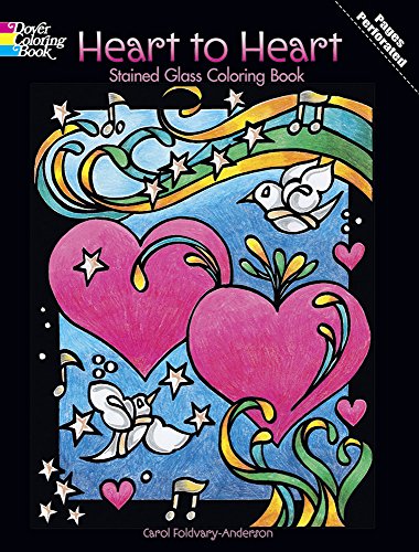 9780486486482: Heart to Heart Stained Glass Coloring Book (Dover Stained Glass Coloring Book)