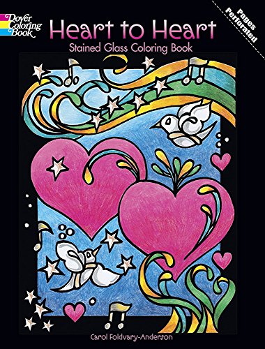 9780486486482: Heart to Heart Stained Glass Coloring Book