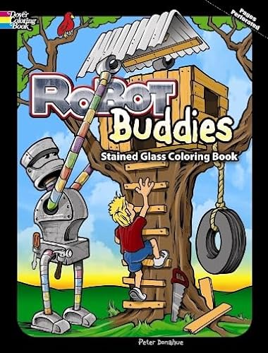 Beispielbild fr Robot Buddies Stained Glass Coloring Book zum Verkauf von Buchpark