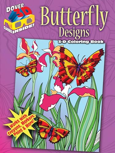 Beispielbild fr 3-D Coloring Book -- Butterfly Designs (Dover 3-D Coloring Book) zum Verkauf von HPB-Emerald