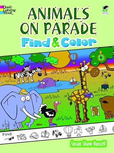 9780486489384: Animals on Parade Find & Color