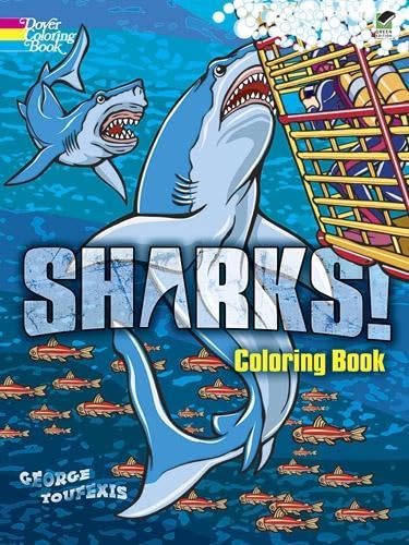 Stock image for Sharks! Coloring Book (Dover Nature Coloring Book) for sale by Your Online Bookstore