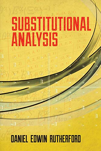 9780486491202: Substitutional Analysis (Dover Books on MaTHEMA 1.4tics)