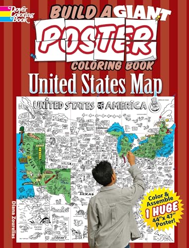 Beispielbild fr Build a Giant Poster Coloring Book--United States Map zum Verkauf von Better World Books