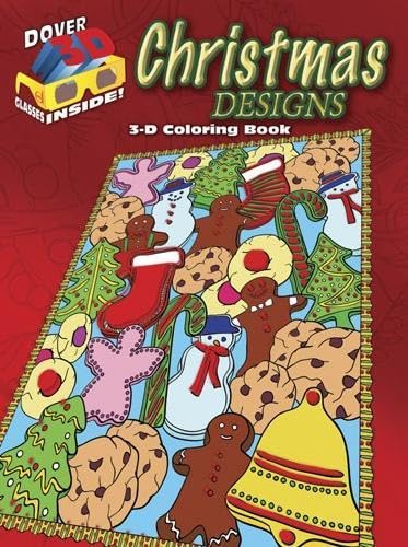 9780486493435: 3-D Coloring Book - Christmas Designs (Dover 3-D Coloring Book)