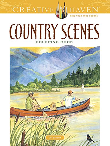 9780486494555: Country Scenes Adult Coloring Book