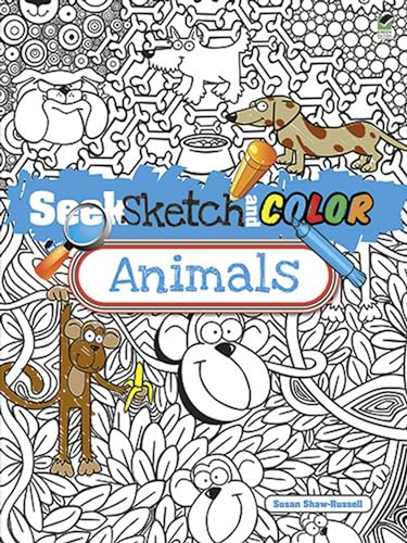 Imagen de archivo de Seek, Sketch and Color -- Animals Format: Other a la venta por INDOO