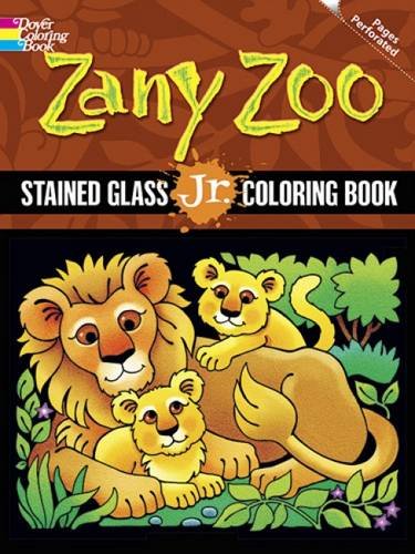 ZANY ZOO STAINED GLASS JR COLORING BOOK (O)