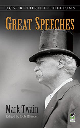 Stock image for Great Speeches by Mark Twain (Dover Thrift Editions) for sale by Wonder Book