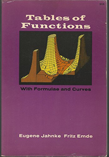 Beispielbild fr Tables of Functions with Formulae and Curves zum Verkauf von Better World Books