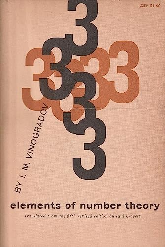 Imagen de archivo de Elements of Number Theory a la venta por HPB-Red