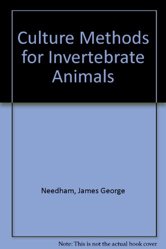 Stock image for Culture Methods for Invertebrate Animals for sale by Better World Books