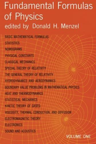 Stock image for Fundamental Formulas of Physics: v. 1 (Dover Books on Physics) for sale by Bahamut Media