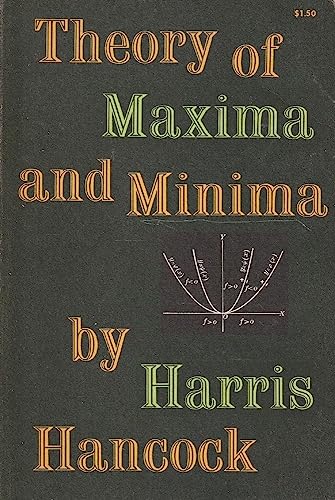 Imagen de archivo de Theory of Maxima and Minima a la venta por Goldstone Books