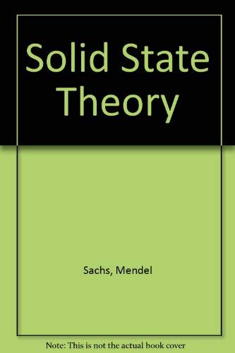 Stock image for Solid State Theory for sale by Half Price Books Inc.