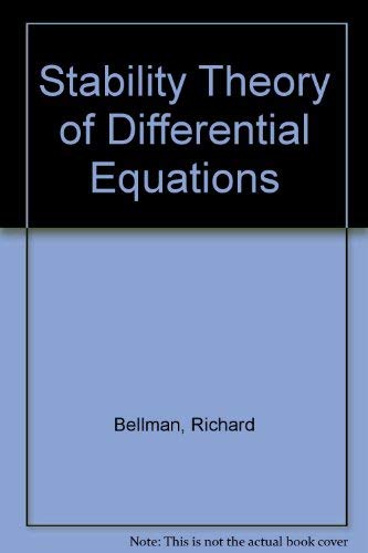 Beispielbild fr Stability Theory of Differential Equations zum Verkauf von Better World Books