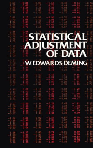 Stock image for Statistical Adjustment of Data (Dover Books on Mathematics) for sale by Orion Tech