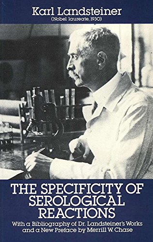 Stock image for The Specificity of Serological Reactions (Dover Books on Biology) for sale by HPB Inc.