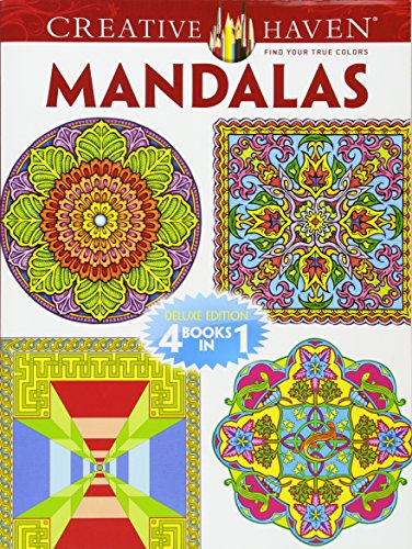 9780486779317: Creative Haven MANDALAS Coloring Book: Deluxe Edition 4 books in 1 (Creative Haven Coloring Books)