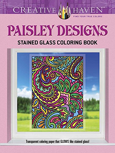 Imagen de archivo de Creative Haven Paisley Designs Stained Glass Coloring Book (Adult Coloring Books: Art & Design) a la venta por BooksRun