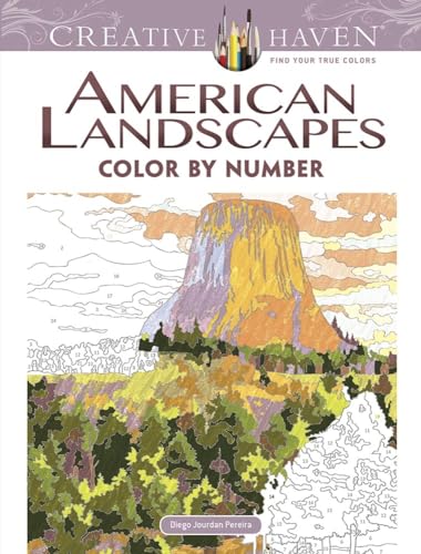 9780486798554: Creative Haven American Landscapes Color by Number Coloring Book