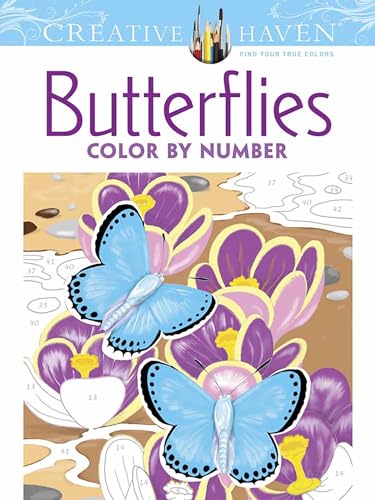 Beispielbild fr Creative Haven Butterflies Color by Number Coloring Book zum Verkauf von WorldofBooks