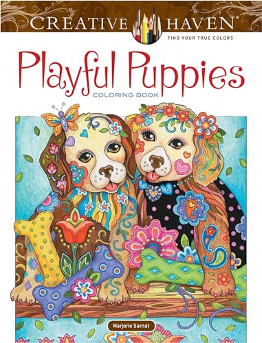 Beispielbild fr Creative Haven Playful Puppies Coloring Book: Relax & Find Your True Colors (Creative Haven Coloring Books) zum Verkauf von PlumCircle