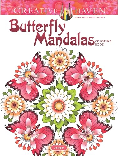Beispielbild fr Creative Haven Butterfly Mandalas Coloring Book: Relaxing Illustrations for Adult Colorists (Creative Haven Coloring Books) zum Verkauf von PlumCircle