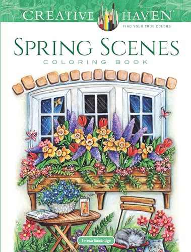 9780486814124: Creative Haven Spring Scenes Coloring Book (Adult Coloring Books: Seasons)
