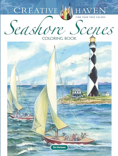 Beispielbild fr Creative Haven Seashore Scenes Coloring Book: Relax & Unwind with 31 Stress-Relieving Illustrations (Adult Coloring Books: Sea Life) zum Verkauf von BooksRun