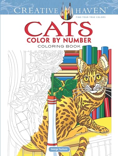 9780486818535: Creative Haven Cats Color by Number Coloring Book