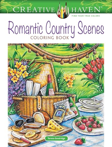 Stock image for Adult Coloring Romantic Country Scenes Coloring Book (Adult Coloring Books: In The Country) for sale by Goodwill