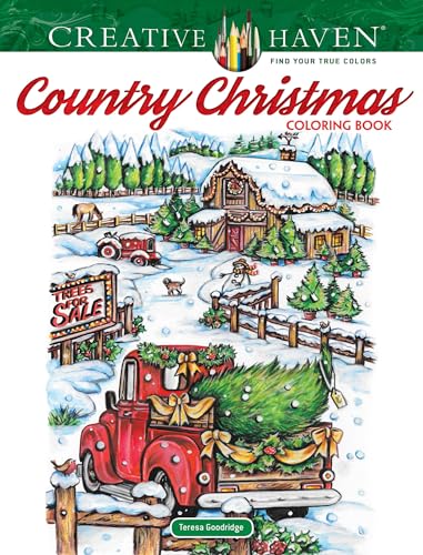 Stock image for Creative Haven Country Christmas Coloring Book (Adult Coloring Books: Christmas) for sale by Decluttr