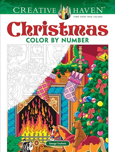 Stock image for Creative Haven Christmas Color by Number (Creative Haven Coloring Books) for sale by PlumCircle