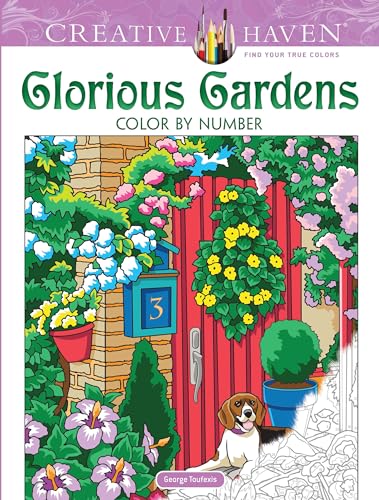 Stock image for Creative Haven Glorious Gardens Color by Number Coloring Book (Adult Coloring Books: Flowers & Plants) for sale by Goodwill