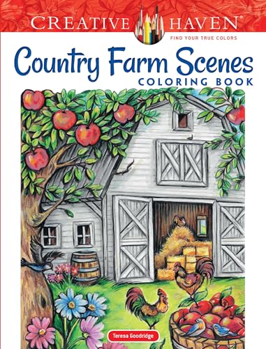 Stock image for Creative Haven Country Farm Scenes Coloring Book: Relax & Find Your True Colors (Adult Coloring Books: In The Country) for sale by Jenson Books Inc